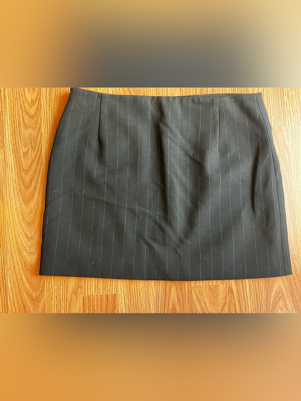 Zara Black Pinstripe Mini Skirt